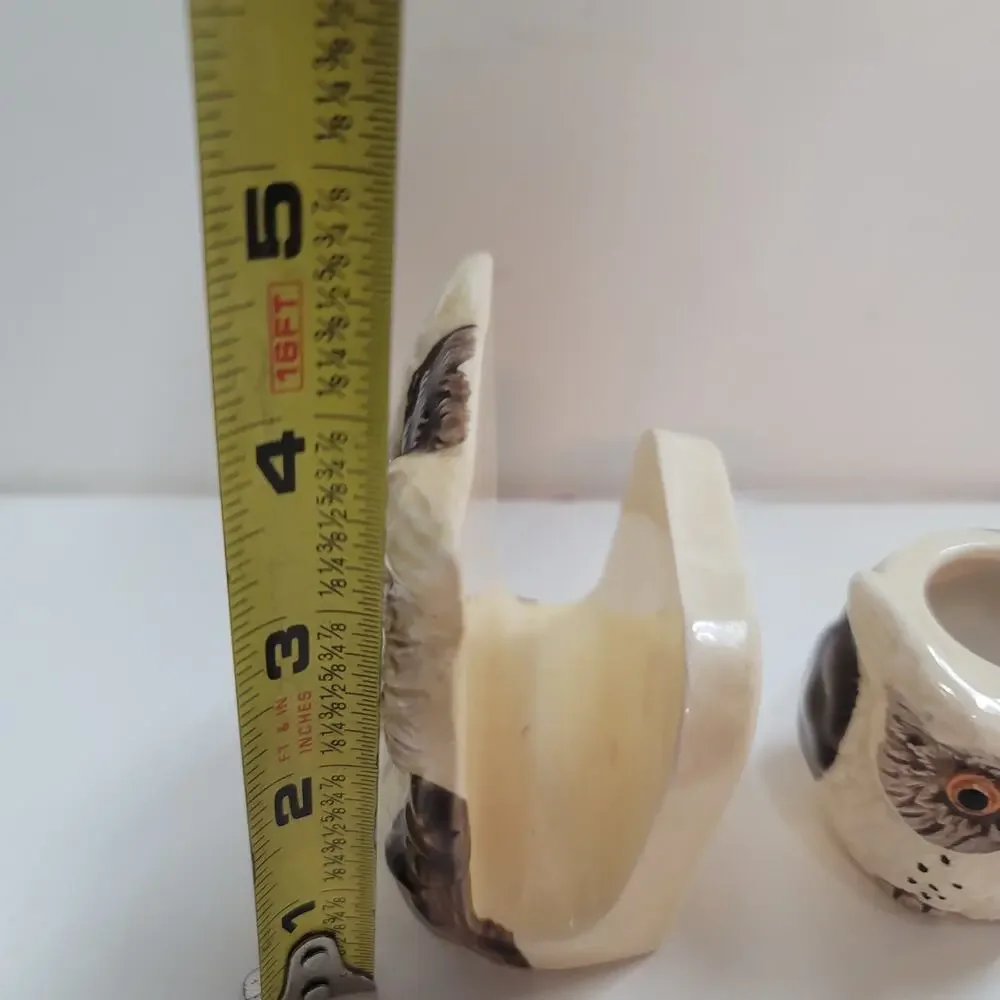 Vintage Japan Owl Napkin Holder Toothpick Set table setting